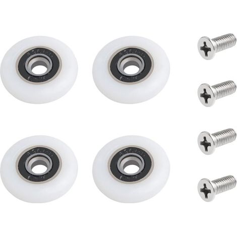 Duschwandrolle, 4 Stück, Ersatzrolle für Schiebetür (25 mm)