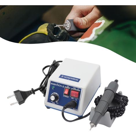 Micromoteur électrique de laboratoire 0-35000 tr/min, micro-moteur électrique de polissage avec interrupteur positif et négatif et pédale, poignée amovible, convient au ponçage et au (1/5)