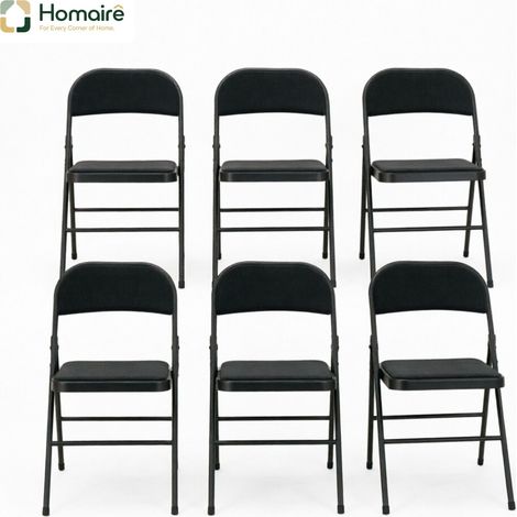 Lot de chaises de jardin en polyester et acier 45 x 46 x 78 cm HOMAIRE (1/5)