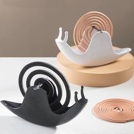 Porte-encens, porte-spirale anti-moustiques, porte-brûleur d'encens en forme d'escargot, brûleur de spirale anti-moustiques en fer (1/5)