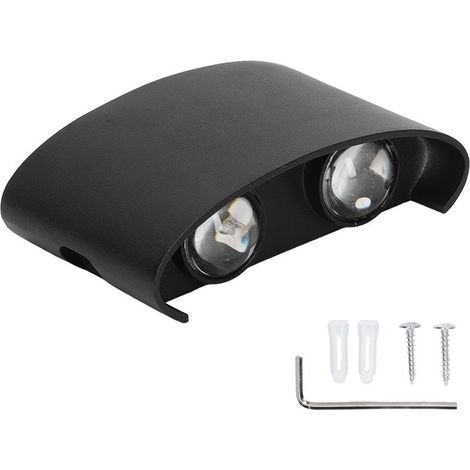 Applique murale LED étanche moderne, décoration intérieure et extérieure, 90-265V, 4W, coque noire et blanche (1/5)