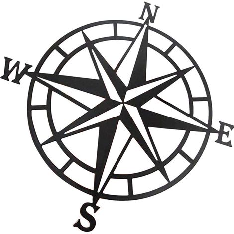 Ausyst Home Decor Metall-Wandkompass, nautischer Kompass, Wandbehang, Abverkauf