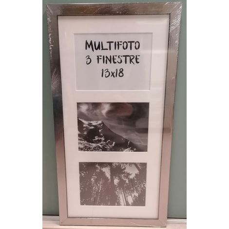 CS - MULTIFOTO A 3 FINESTRE MOD. PARIS BRONZO CM25x50