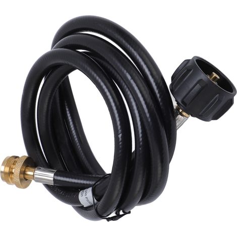 Tuyau d'extension de gaz combustible de rechange pour réservoir de barbecue portable, réchaud et chauffage de camping-car (1 à 20 lb, 1,2 m). (1/5)