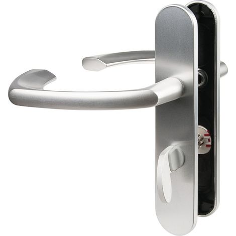 Poignée de porte intérieure - Alto XL - Vachette - Gris argent - Condamnation à voyant - 195 mm (1/2)