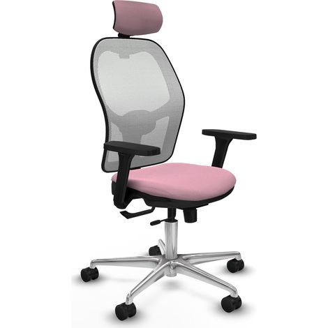 Sedia da ufficio piqueras y crespo Jorquera bianco schiuma alluminio (1/2)