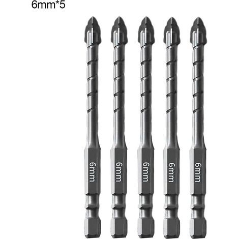 Lot de 5 forets excentriques uniques pour perçage de précision dans le verre et les plastiques durs (B) (1/5)