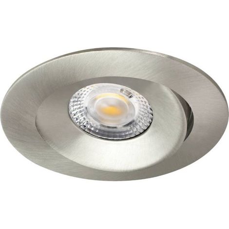 spot encastré à led - orientable - aric aspen tilt - 5w - 3/4000k - nickel - aric 51228