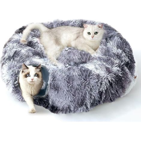 3-in-1 Cat Tunnel, Modular SC Round, Removable Dome, Metal Frame, Foldable, Indoor (1/5)