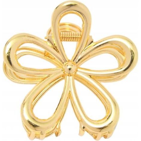 Ecarla Haarspange aus Metall, Goldene Blume SP324Z (1/5)