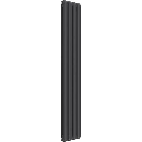 Reina Coneva Vertical Designer Radiator 1800mm H x 300mm W Anthracite (1/4)