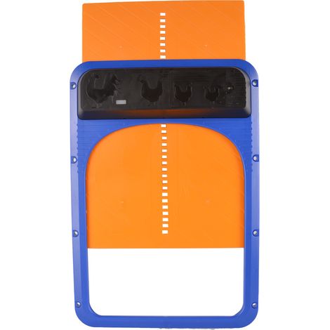 Porte De Poulailler Automatique à Pile, Porte Poulailler Automatique avec Capteur De Lumière, étanche Kit De Porte De Poulailler, Minuterie D'ouverture Retardée du Soir Et du Matin 35x24x3.7cm,Fonepro (1/4)