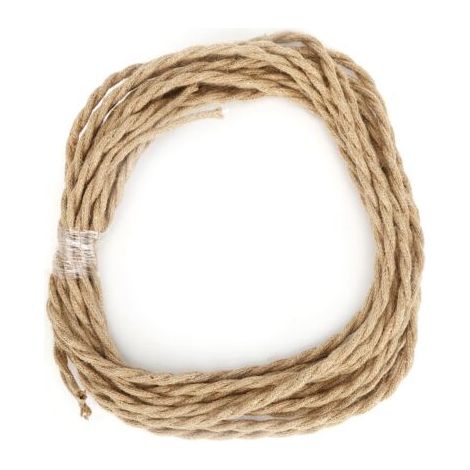 Eosnow Corde de chanvre Vintage, paire torsadée, cble électrique, accessoires de bricolage pour lustre, 5 mètres