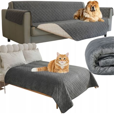 Colchoneta protectora antideslizante e impermeable Wobell para cama de perro y gato, 167x193cm