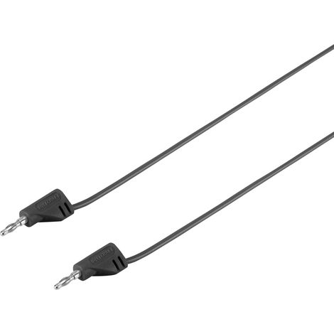 VOLTCRAFT MSB-200 Messleitung Lamellenstecker 2 mm Lamellenstecker 2 mm 0.60 m Schwarz 1 St. (1/5)