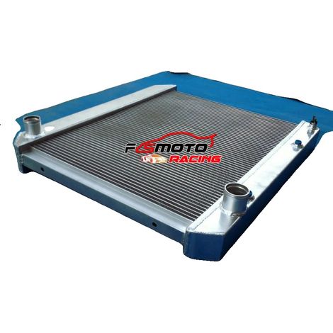 Radiador, material de aluminio, tamaño del núcleo 17-3/4" x 22-7/8" x 2", tamaño total 23-1/2" x 25-1/2" x 2-3/4", entrada 1-1/2", salida 1-3/4" (1/5)