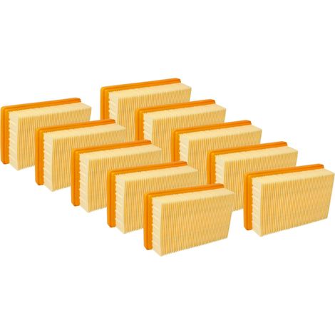 vhbw set 10x filtro a pieghe piatte compatibile con Kärcher WD5 P, WD5 P Premium, WD5 Premium aspirapolvere - Elemento filtrante