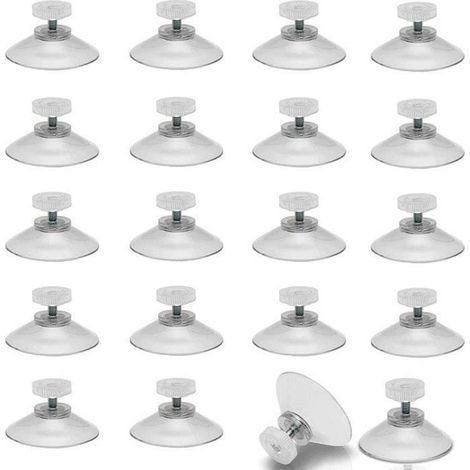 Ventouses à vis - DLZAOAO - 40 mm - 20 pièces - Transparentes - Tige M5 (1/4)
