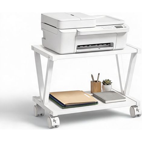 Meuble de rangement de bureau bianco 44 x 28 x 32 cm (1/5)