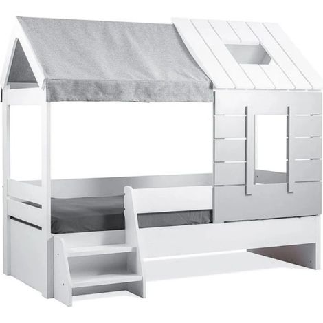 Letto casetta bianco con cassetto 90x200cm