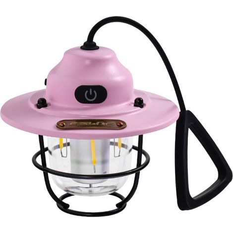 Lampe vintage LED rechargeable, lanterne suspendue extérieure, portable, rétro, pour camping, tente et décoration nocturne. (1/5)