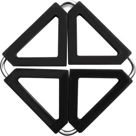 Salvamanteles De Silicona Desplegable 16 x 16 cm - Negro