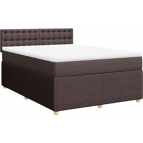 Maison Exclusive - Boxspringbett mit Matratze Dunkelbraun 140x200