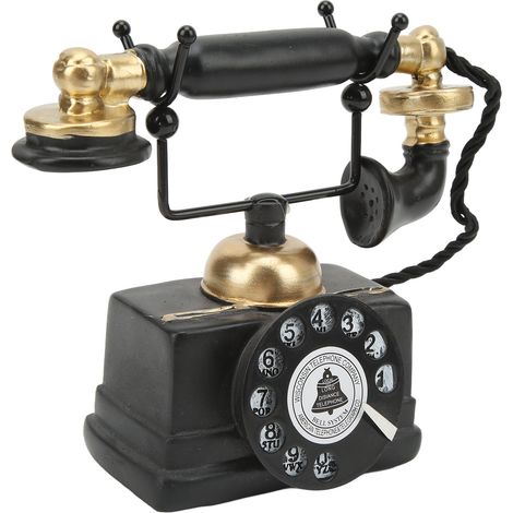 Vintage-Telefonmodell für Café-Bar-Schaufenster, Retro-Tischtelefonmodell aus Kunstharz zur Dekoration für Zuhause oder Arbeitszimmer (1/5)