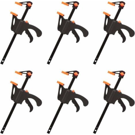 Ausverkauf 6er-Pack F-förmige Klemmen, schnelles und einfaches Klemmen, Handwerkzeuge für die Holzbearbeitung, Holztür (4 Zoll) INHHUB