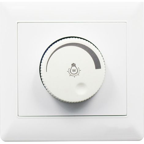 Interrupteur Variateur - Poussoir Mural de Pratique on/Off Rotary LED Gradateur Lampe Luminosité Contrôleur de