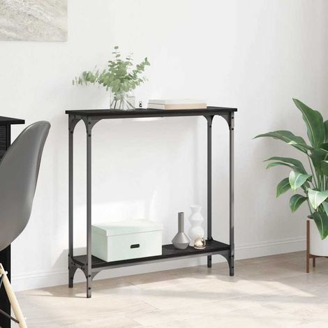 Console Table Black Oak 75 x 22.5 x 75 cm Engineered Wood vidaXL (1/5)