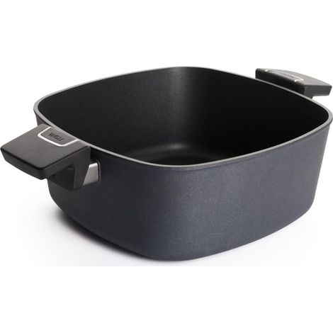 faitout carré 26×26 cm 4,5 l, 2 poignées – antiadhésif en aluminium coulé, compatible four et lave-vaisselle – faitout – casserole induction (1/5)