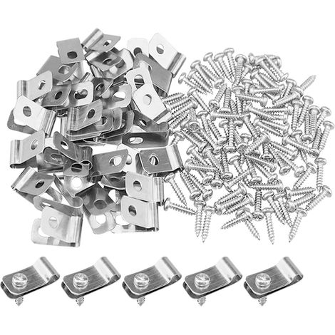 Clips de Clôture en Aluminium Argentés, 100 Pièces, Fixation Sûre Installation Facile, Retrait Simple, Usage pour Clôture Agricole, Lot Léger, Liaison Fiable (1/5)
