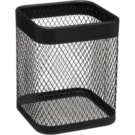 Pot À Ustensiles - Métal Fer Carré 13 x 13 x 16,5 cm - Pour Cuisine Intérieure - 1 Pièce
