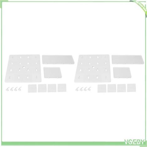 Panneau perforé mural - FAFEICY - Kit combiné - Plastique - Modulable et combinable - Autocollants & crochets inclus (1/5)