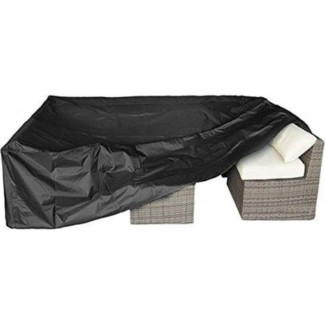 Nappe imperméable noire, 20016070cm, housse de table extérieure avec protection solaire et housse de canapé combinées. (1/5)