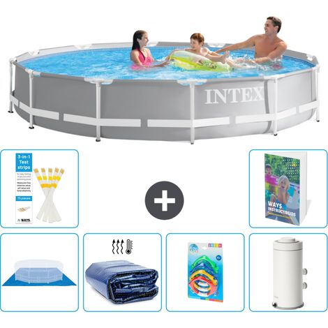 Prism Frame Pool Rund - 366x76 cm - 7-teilig S123