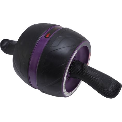 Roue abdominale portable et silencieuse avec poignées confortables pour vos exercices à domicile. Idéale pour la musculation et le fitness à domicile. (1/5)