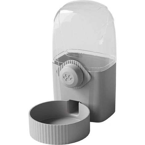 Fontaine à eau suspendue pour animaux de compagnie, grande capacité et système de circulation d'eau, idéale pour les salons, couleur grise.-AquaForge (1/5)