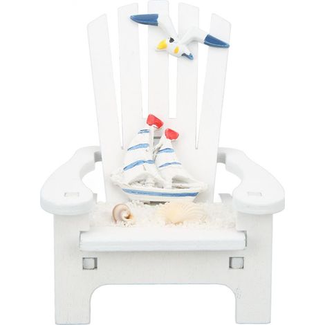 Dekorative Mini-Strandstühle mit raffiniertem maritimen Design, perfekt für Wohnzimmer, Büro oder Badezimmer. (1/5)