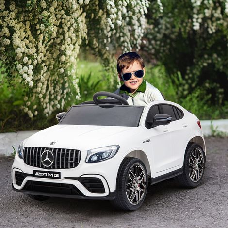 Coche Eléctrico para Niño +3 Años con Licencia de Mercedes 12V con Mando a Distancia Música y Luces Blanco (1/5)