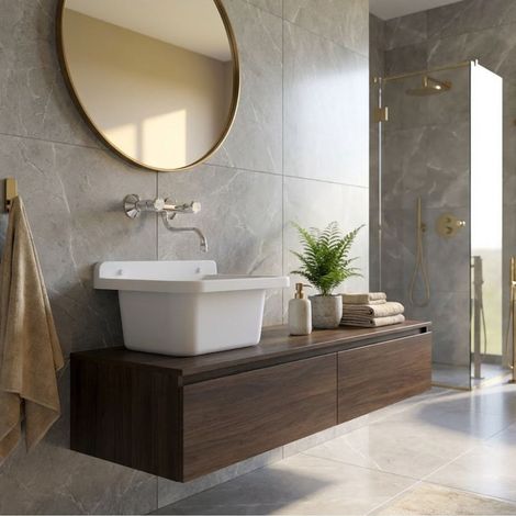 Pilozzo a muro in polipropilene bianco con portasapone 50x34x21 cm