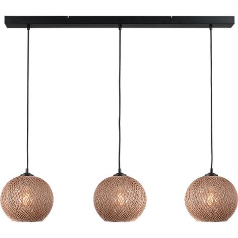 Lampe pendante à 3 lampes Corda rotin Ø 20cm - 2236-05-100-3-20 (1/2)