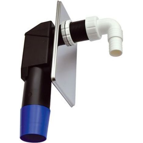 Sifone di carico per lavatrice con piastra in acciaio inox (1/3)