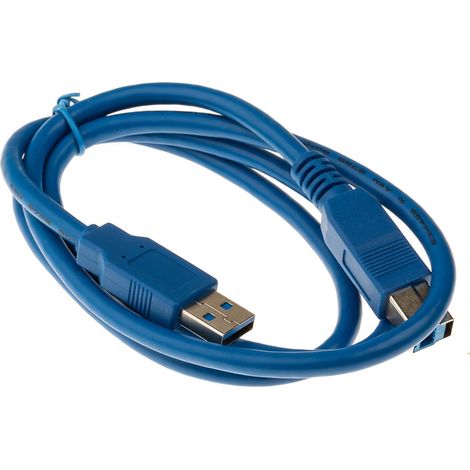 Câble USB RS PRO, USB B mâle vers USB-A mâle, Bleu, 1m ( Prix pour 1 ) (1/3)