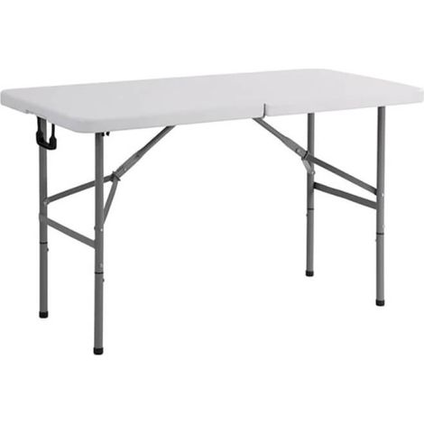 Tavolo in acciaio e plastica richiudibile 120x60x74 h cm (1/4)