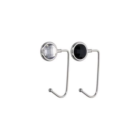 2 Pcs Crochet de Sac à Main  Accroche Rigide Zinc en Aluminium  PorteSac pour Table Bureau  Suspension Sac à Main Petits Objets  NoirBlancargenté