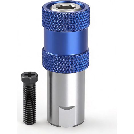 Convertisseur de mandrin de foret à libération rapide avec embout magnétique autobloquant à tige hexagonale 6,35 mm Outil d'extension de tournevis portable (1/5)