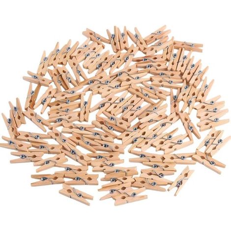 Clip，100 pezzi，2,50,3 cm，Clip in legno，Clip per promemoria，Clip per riporre oggetti，Mollette per abiti，Clip per lavori creativi (1/5)