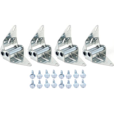 Charnières de porte de Garage avec 16 vis, 4 pièces, supports robustes en acier galvanisé, pour usage résidentiel léger et Commercial NO.2 (1/5)